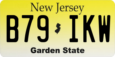 NJ license plate B79IKW