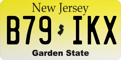 NJ license plate B79IKX