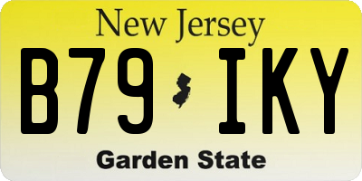 NJ license plate B79IKY