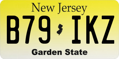 NJ license plate B79IKZ