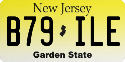 NJ license plate B79ILE