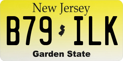 NJ license plate B79ILK