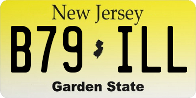 NJ license plate B79ILL