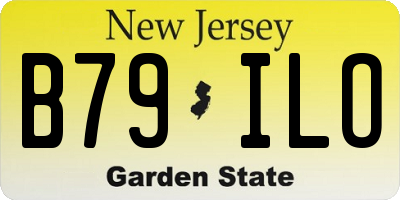 NJ license plate B79ILO