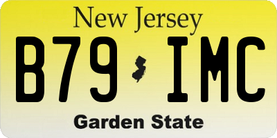NJ license plate B79IMC