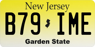 NJ license plate B79IME