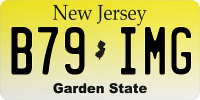 NJ license plate B79IMG