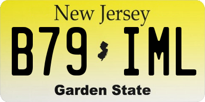 NJ license plate B79IML