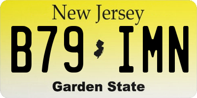 NJ license plate B79IMN
