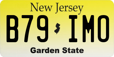 NJ license plate B79IMO