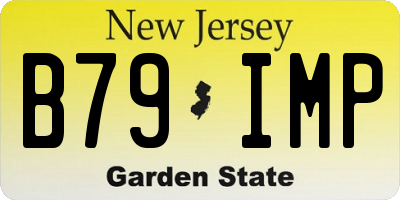 NJ license plate B79IMP