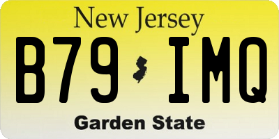 NJ license plate B79IMQ