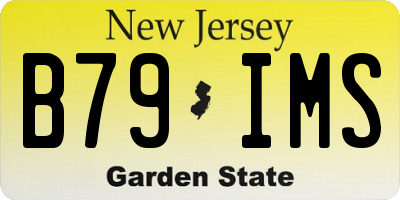 NJ license plate B79IMS