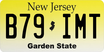 NJ license plate B79IMT