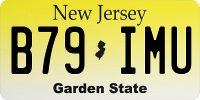 NJ license plate B79IMU