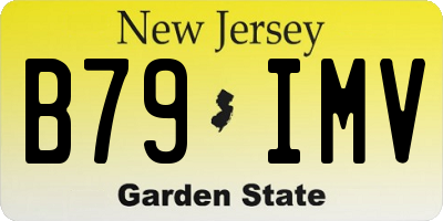 NJ license plate B79IMV