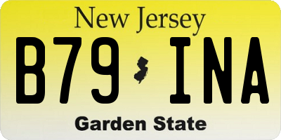 NJ license plate B79INA