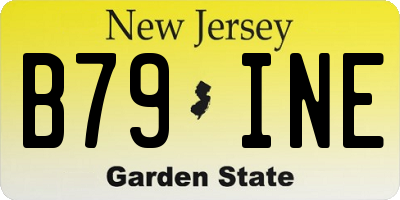 NJ license plate B79INE
