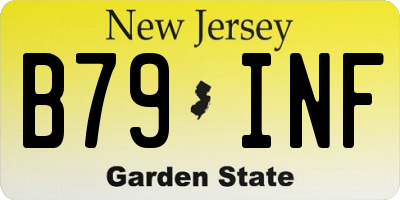 NJ license plate B79INF