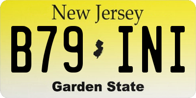 NJ license plate B79INI