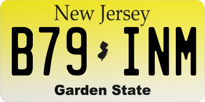 NJ license plate B79INM