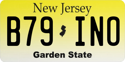 NJ license plate B79INO