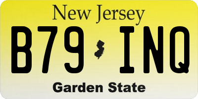 NJ license plate B79INQ