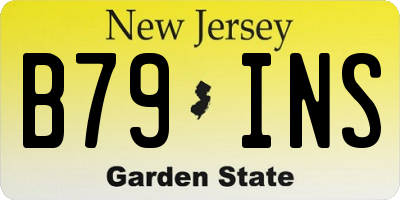 NJ license plate B79INS