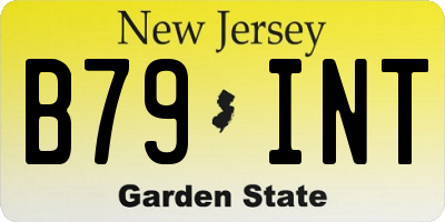 NJ license plate B79INT