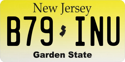 NJ license plate B79INU