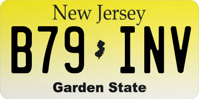 NJ license plate B79INV