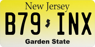 NJ license plate B79INX