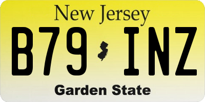 NJ license plate B79INZ