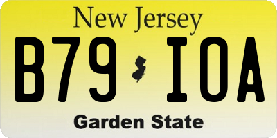 NJ license plate B79IOA