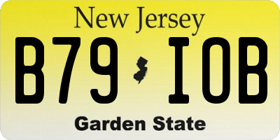 NJ license plate B79IOB