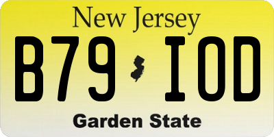 NJ license plate B79IOD