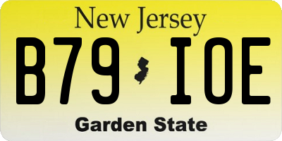 NJ license plate B79IOE