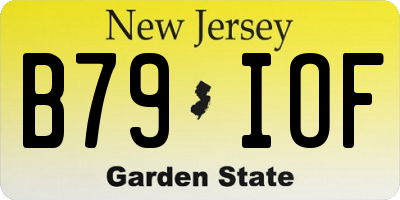 NJ license plate B79IOF