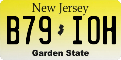 NJ license plate B79IOH