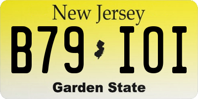 NJ license plate B79IOI