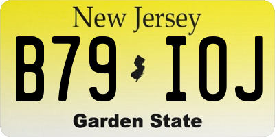 NJ license plate B79IOJ