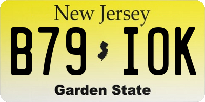 NJ license plate B79IOK