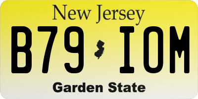NJ license plate B79IOM