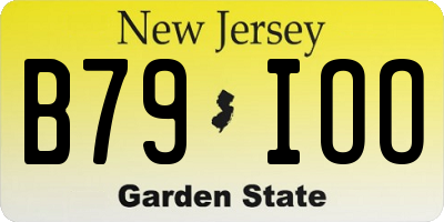 NJ license plate B79IOO