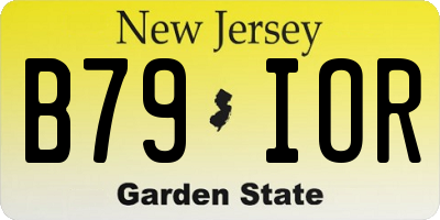 NJ license plate B79IOR