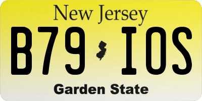 NJ license plate B79IOS