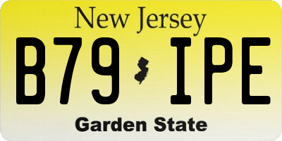 NJ license plate B79IPE