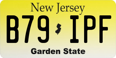 NJ license plate B79IPF