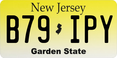 NJ license plate B79IPY