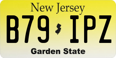 NJ license plate B79IPZ